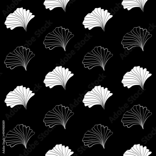 Vector seamless half-drop pattern, with flowers