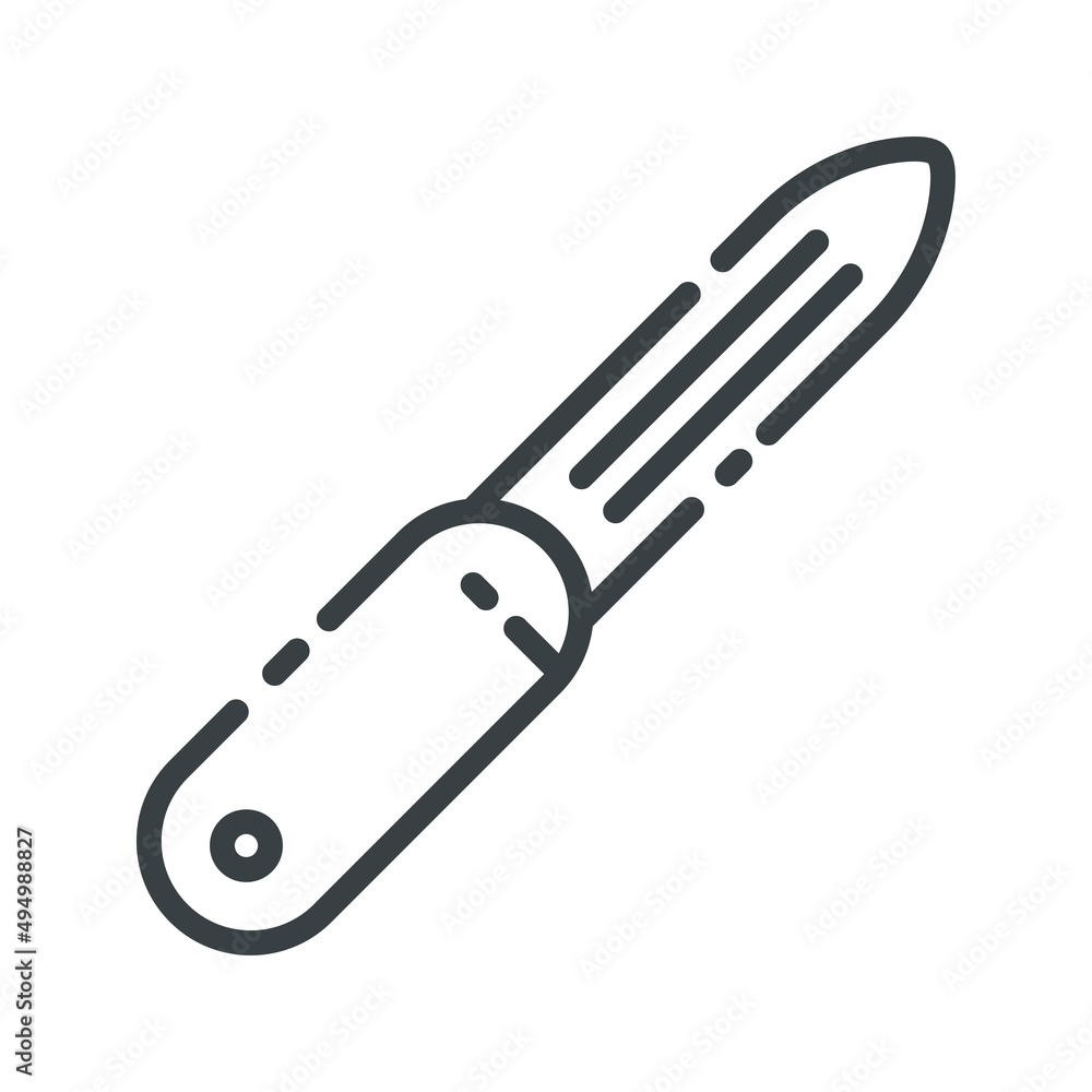 Vector line icon of a peeler isolated on transparent background Vector line icon of a peeler isolated on transparent background