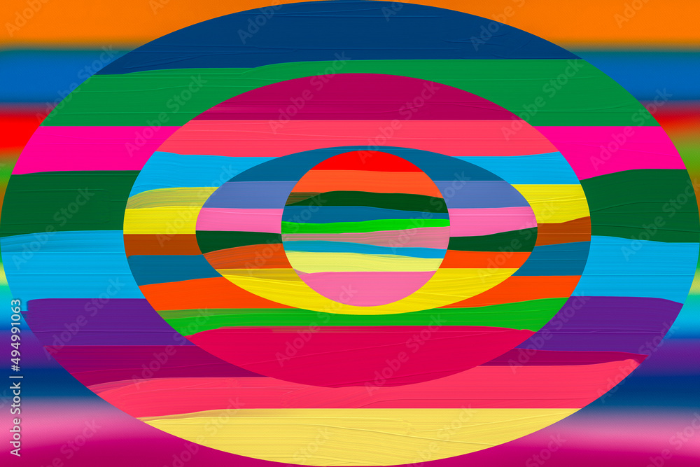 Obraz premium Colorful striped pattern. Wavy stylish abstract background.