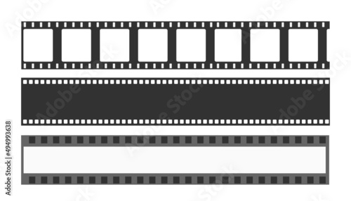 Cinema strip templates. Negative and strip, media filmstrip. Film roll vector, film 35mm, slide film frame