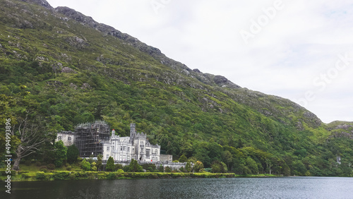Kylemore Abbey on overcast day photo