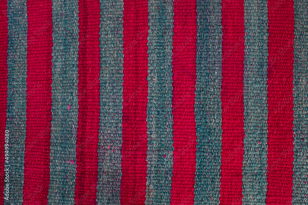 old handmade wool bed andean culture of bolivia texture red and green background old handmade wool bed andean culture of bolivia texture red and green background