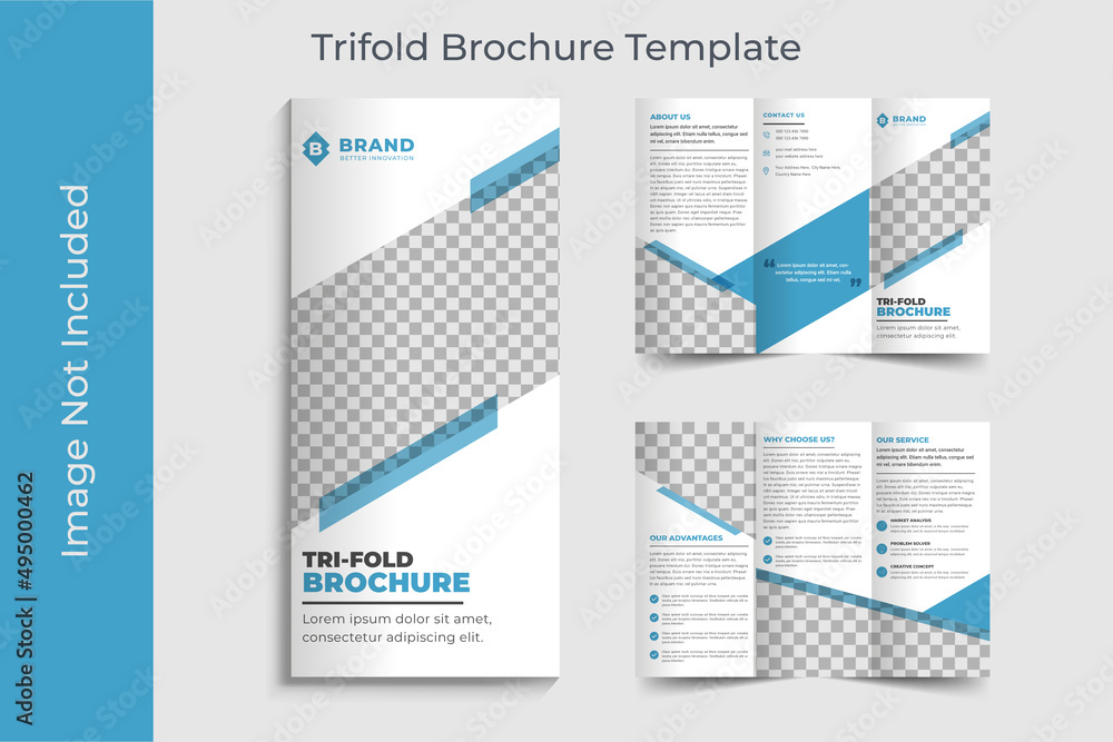 Ταπετσαρία tri-fold brochure design template, Creative corporate business trifold brochure