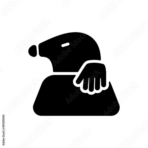 Mole glyph icon for garden craft