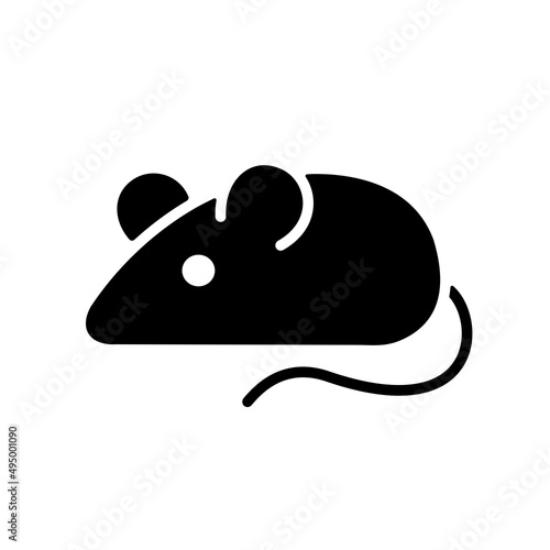 Field mouse vector isolated glyph icon