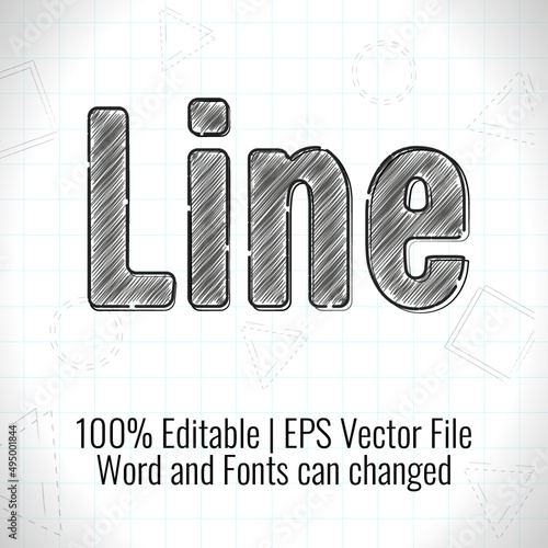 editable text with drawing style