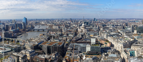 Fotografie, Obraz The panoramic view of downtown district of London and River Thames
