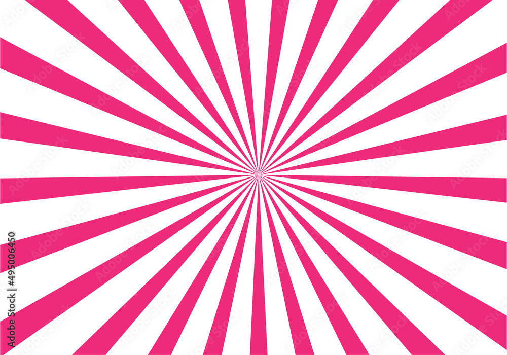 pink sunburst retro background with rays Stock Vector | Adobe Stock