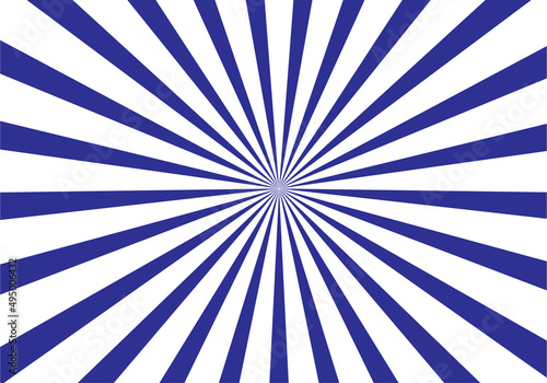 blue sunburst retro background in white 