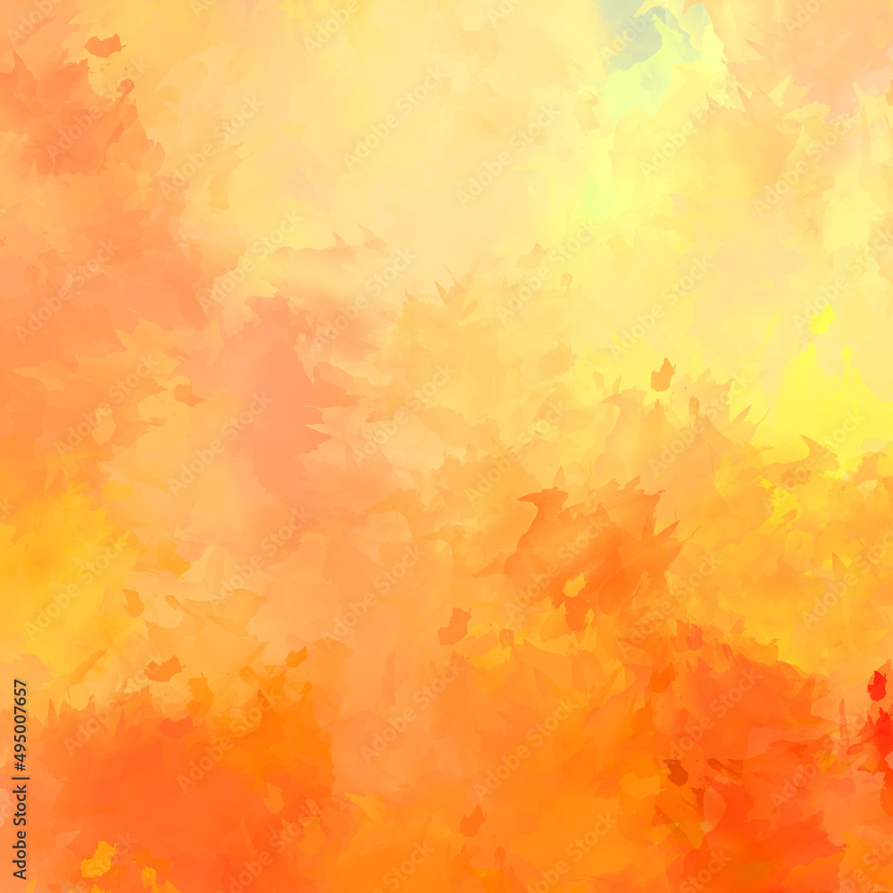 Wall art. Unique and creative illustration. Brush stroked painting. Abstract background of colorful brush strokes. Brushed vibrant wallpaper. Painted artistic creation.