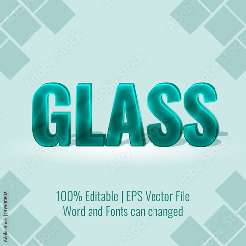 editable text with opaque glass style
