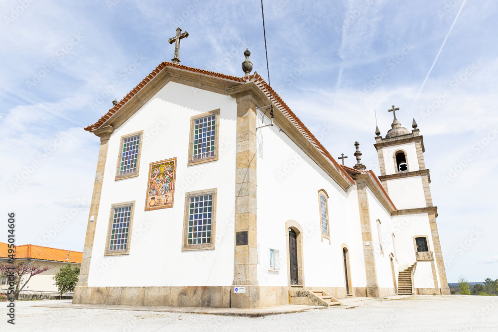 Obraz premium the Parish church at Póvoa de Calde (Calde), district of Viseu, Portugal