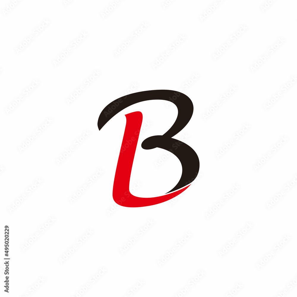 letter bl motion curves geometric design logo vector letter bl motion curves geometric design logo vector
