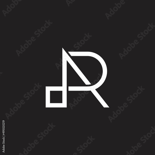 letter ar infinity arrow line logo vector