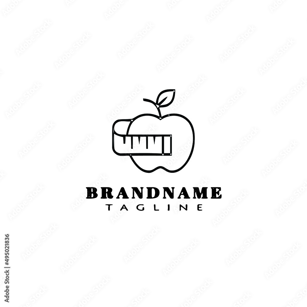 Fototapeta premium apple fruit logo icon design template vector illustration