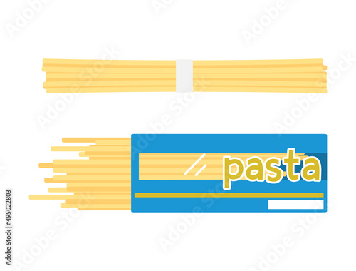 パスタの乾麺のイラスト