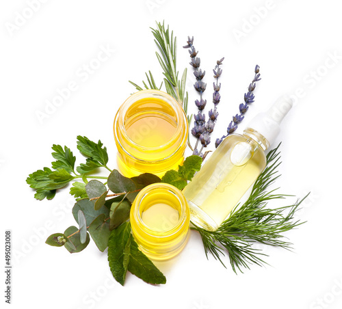 Natural essential oils on w...