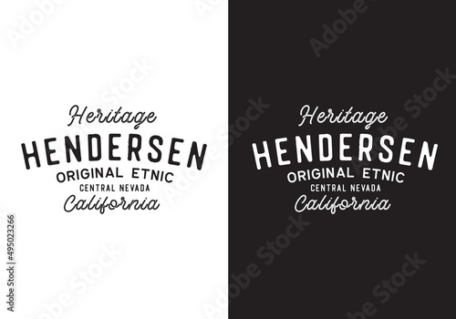 Typography Logo Heritage Original California Vector Illustration Template Good for Any Industry