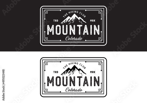 Typography Logo Mountain Colorado Vector Illustration Template Good for Any Industry