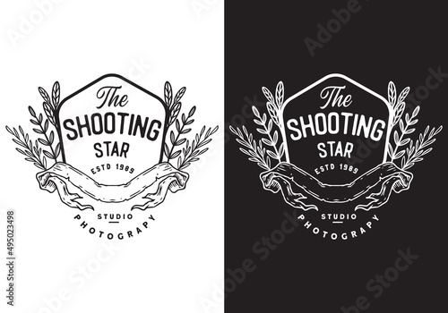 Typography Logo Shooting Star Vector Illustration Template Good for Any Industry