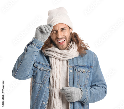 Handsome stylish guy in win...