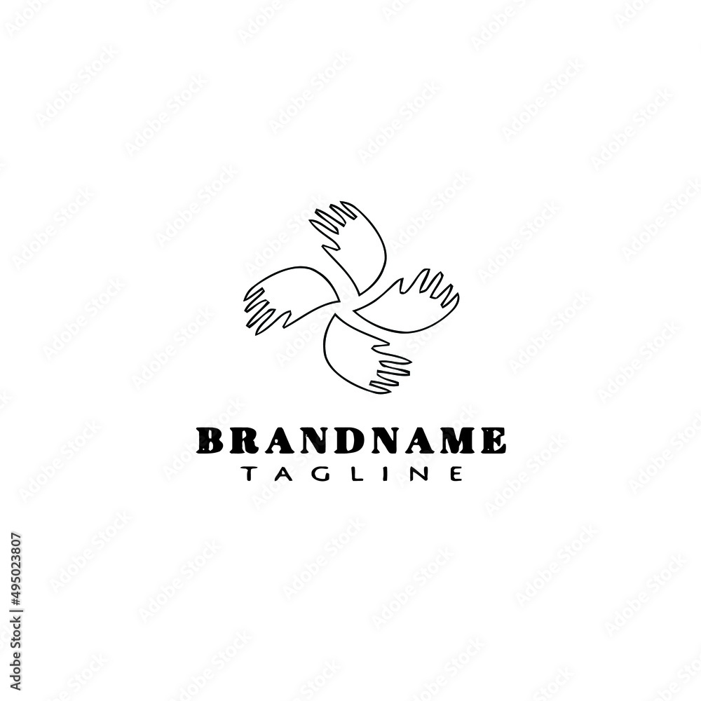 healing hand logo cartoon icon design template black isolated vector illustration healing hand logo cartoon icon design template black isolated vector illustration