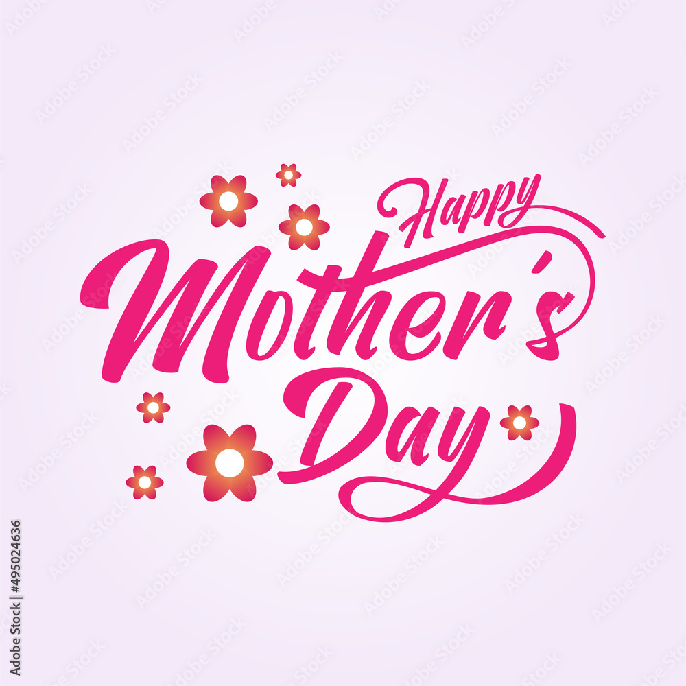 typography mother's day template design