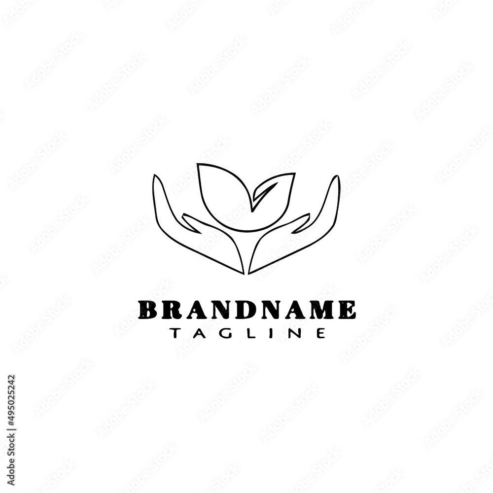 healing hand logo cartoon icon design template black isolated vector illustration healing hand logo cartoon icon design template black isolated vector illustration