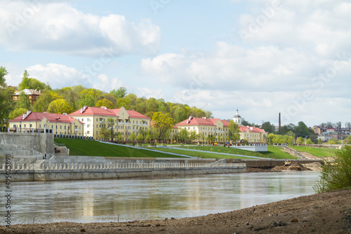 Smolensk and river Dnepr landscape on sunny day