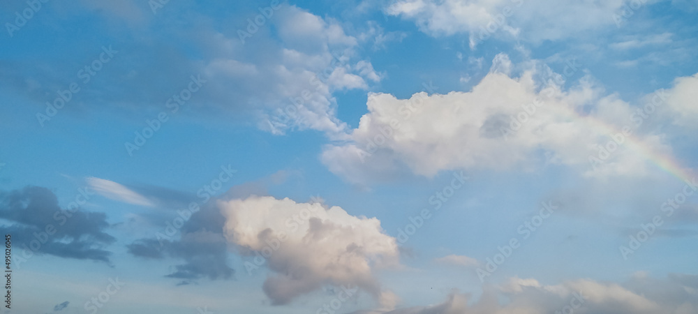 blue sky background with clouds Beautiful clouds at the beginning of the rainy season blue sky background with clouds Beautiful clouds at the beginning of the rainy season