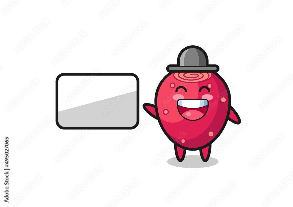prickly pear cartoon illustration doing a presentation prickly pear cartoon illustration doing a presentation
