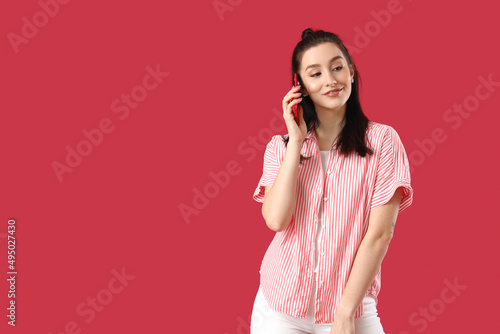 Portrait of beautiful femal...