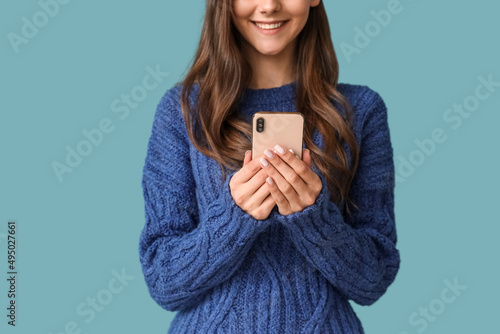 Beautiful young woman with ...