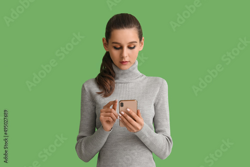 Beautiful young woman with ...
