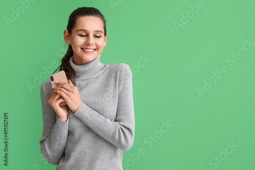 Beautiful young woman with ...