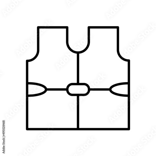 Life Jacket icon on white background.