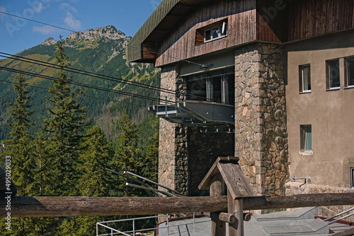 cable car station in the Polish mountains
