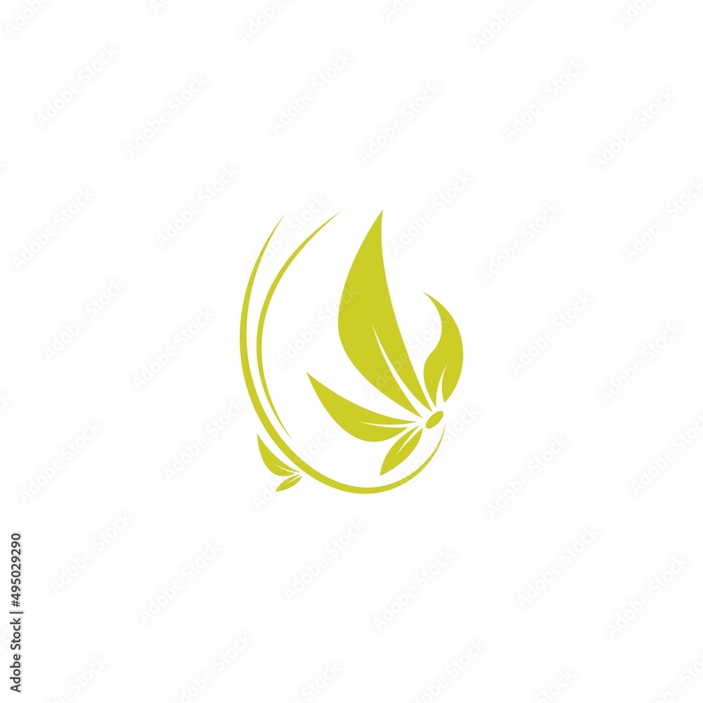 Floral icon template design vector Floral icon template design vector