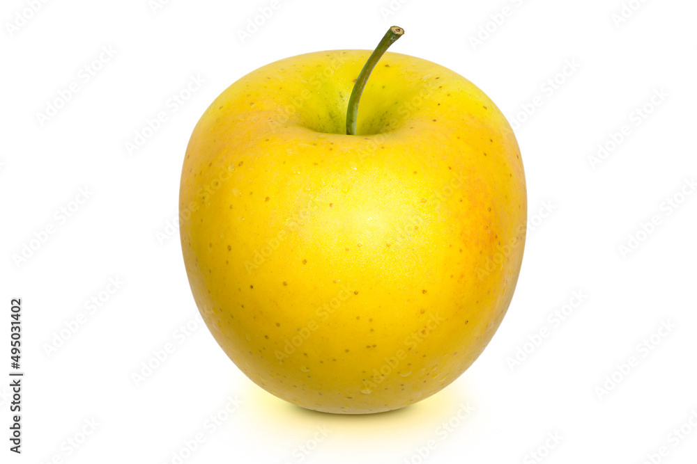 yellow apple koukou isolated on white background.