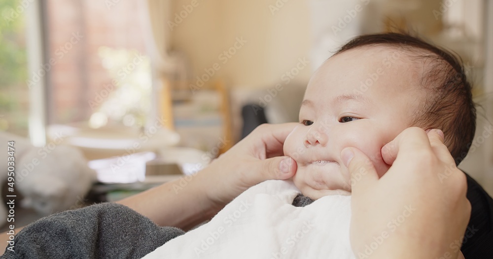 portrait adorable newborn baby infant child girl lying on mother arms, Mom carefully touches strokes baby on cheeks, family, Happy childhood moments, parenthood, childhood, life, love concept
portrait adorable newborn baby infant child girl lying on mother arms, Mom carefully touches strokes baby on cheeks, family, Happy childhood moments, parenthood, childhood, life, love concept