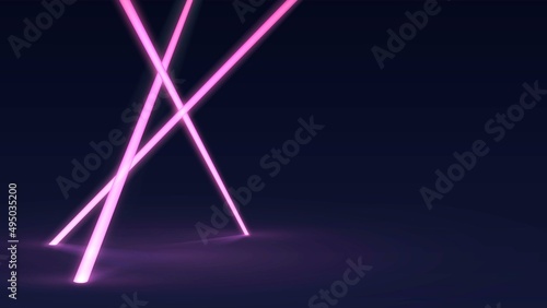 Dark background with pink neon tubes