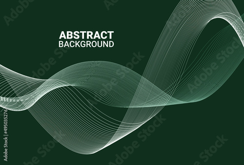 Abstract background with curved lines and circles