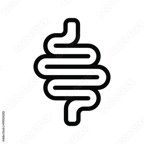 Intestines icon or digestion system symbol. symbol of digestion system flat style. vector illustration .