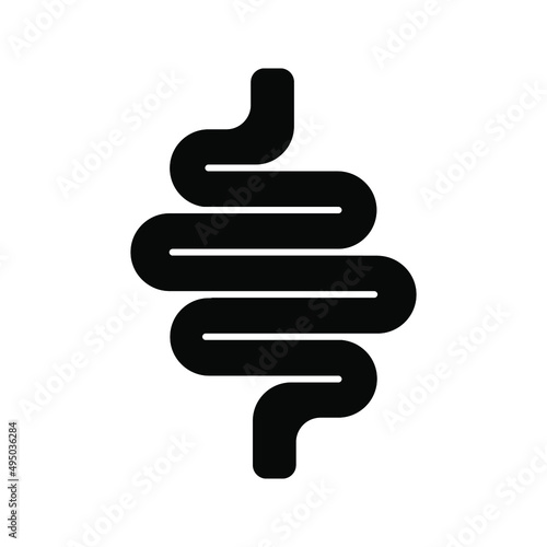 Intestines icon or digestion system symbol. symbol of digestion system flat style. vector illustration .