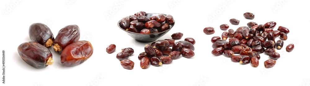 Dates on a white background Dates on a white background
