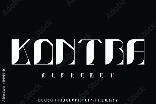 Luxury futuristic alphabet font, suitable for poster, magazine, logotype, display creative design, vector illustration