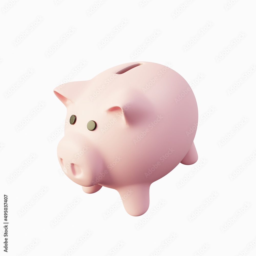 3d piggy bank object, good for investing or financial theme 3d piggy bank object, good for investing or financial theme