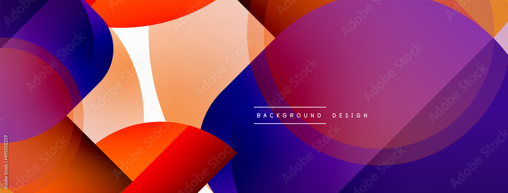 Round triangle shapes lines and circles. Geometric vector illustration for wallpaper banner background or landing page Round triangle shapes lines and circles. Geometric vector illustration for wallpaper banner background or landing page