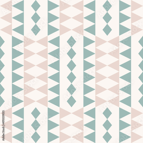 Vector modern brown green color ethnic aztec geometric shape seamless pattern background. Use for fabric, textile, interior decoration elements, upholstery, wrapping.