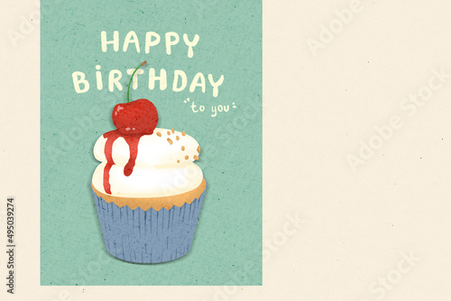 Happy birthday card with space for greetings.